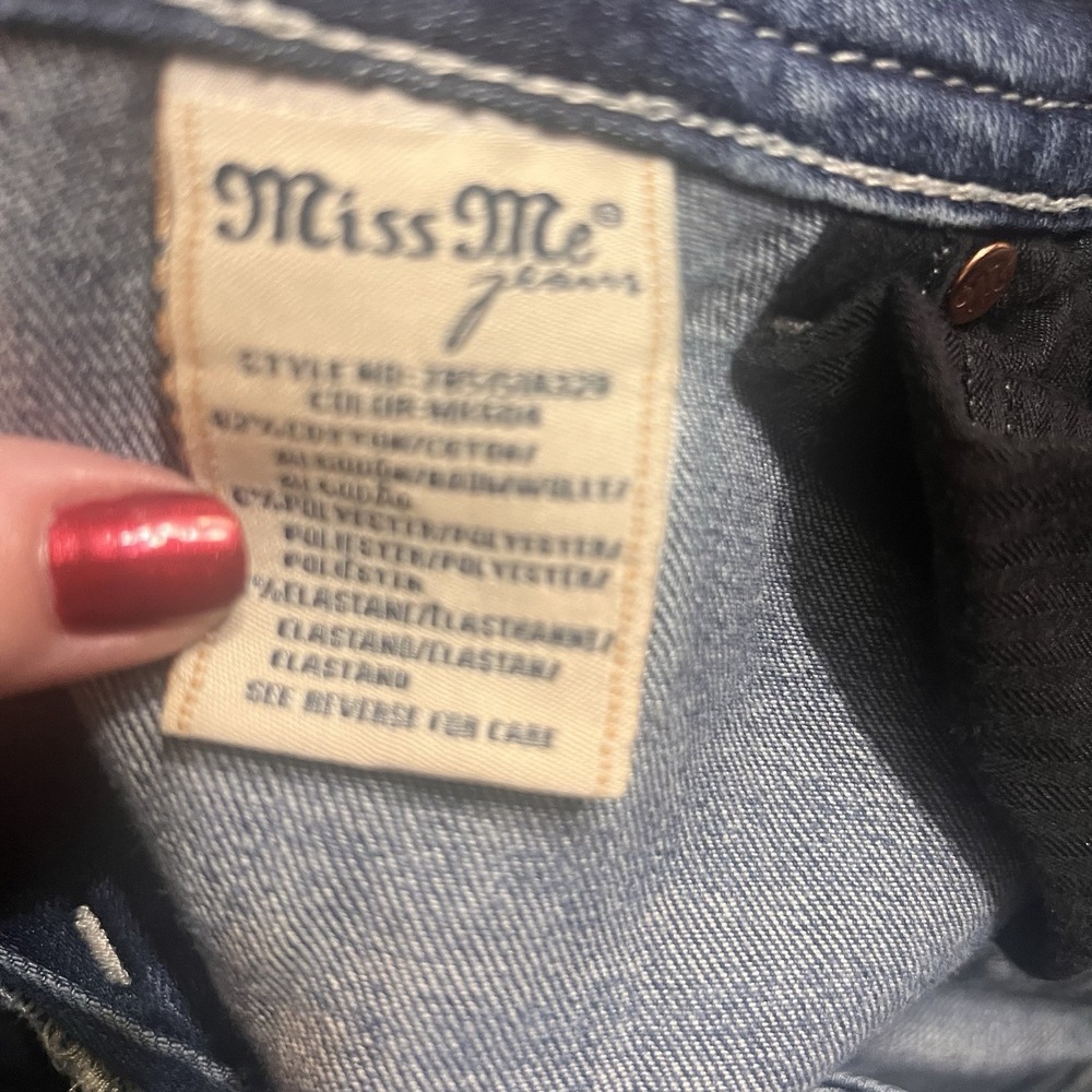 Miss Me Distressed Boyfriend Ankle Size 30 Stretchy Comfy Stylish Date Night - Picture 12 of 16